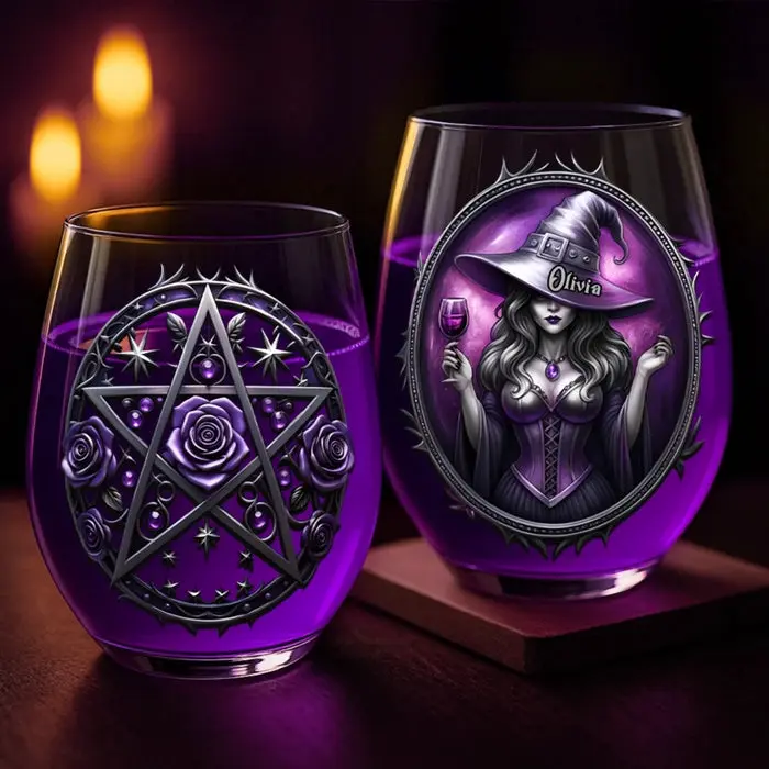 Made-to-Order Wine Glass ~ Witching You Were Here