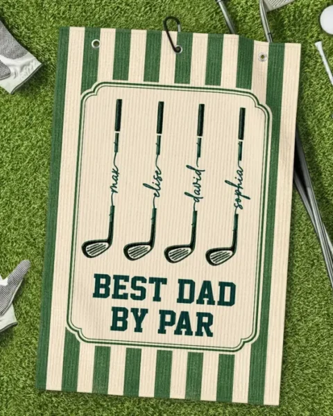 Tailored Golf Towel - Keep Calm & Golf On
