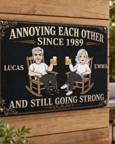 Tailored Home Decor Metal Sign ~ Growing Old And Strong Together