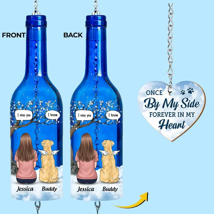 Tailored Wine Bottle Wind Chime | My Dog My Forever Angel - Image 2