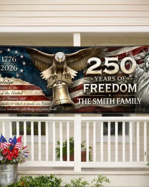 Bespoke Polyester Outdoor Banner ~ Freedom Looks Good On