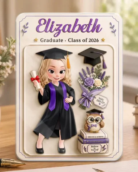 Made-to-Order Action Figure Acrylic Plaque | She Believed, She Achieved