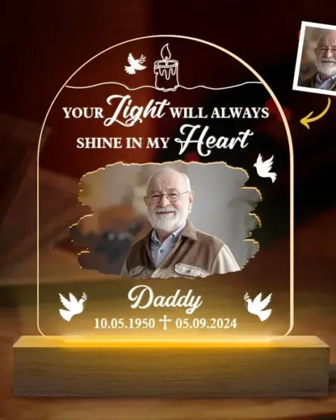 Personalized Photo A Shining Soul That Will Never Be Forgotten ~ Sympathy Gift For Family Members