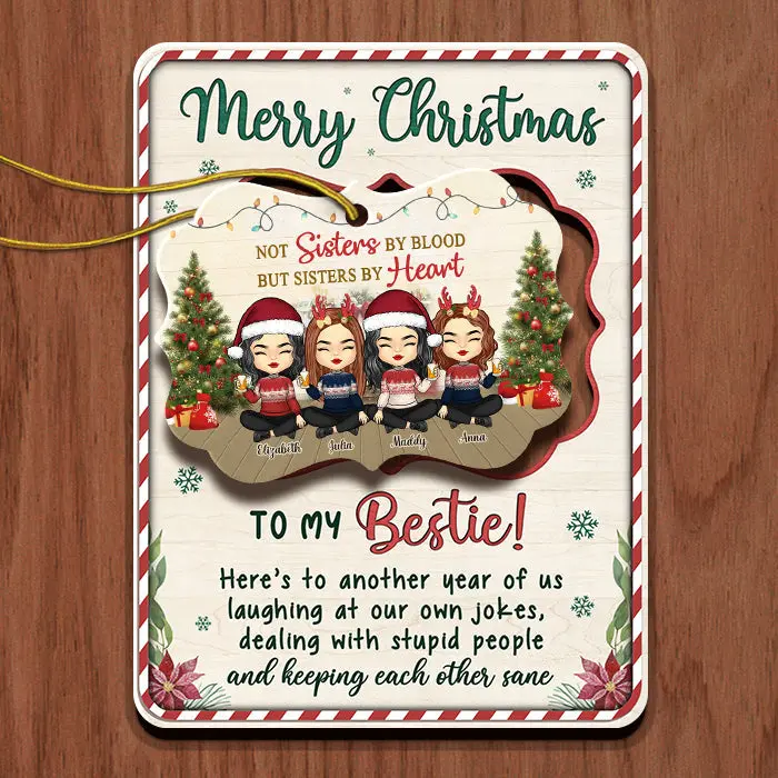 Personalized Merry Christmas To My Sisters By HeartGift For Bestie, Best Friend, Sister, Birthday Gift For Bestie And Friend, Christmas Gift