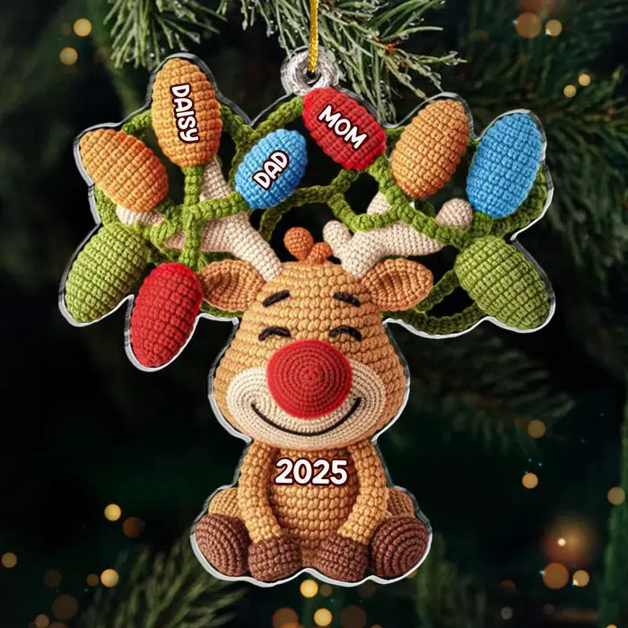 Personalized Crochet Acrylic Ornament - Loops Of Joy - Image 2