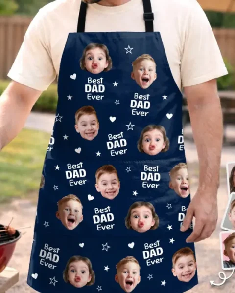 Tailored Photo Apron With Pocket - Loved By Many Hearts