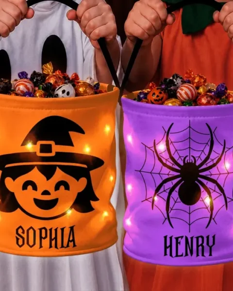 Bespoke LED Light Bucket Bag ~ Spooky Squad