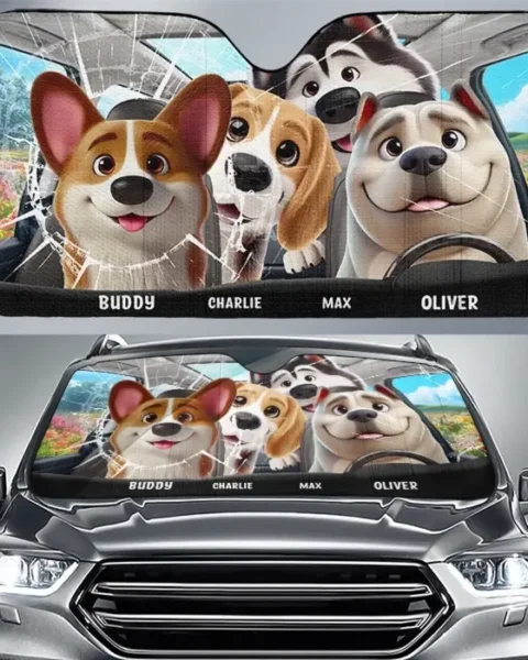 Custom-Made Auto Windshield Sunshade, Car Window ProtectorToo Cool to Brake