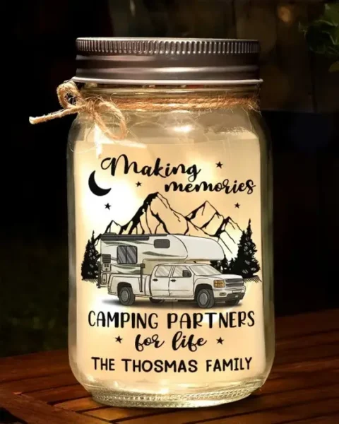 Bespoke Making Memories You’ll Look Back On With A Smile ~ Gift For Couple, Husband Wife, Camping Lovers