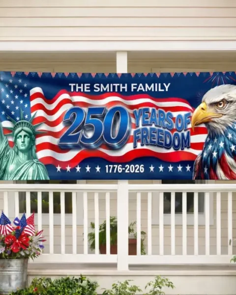 Personalized Polyester Outdoor Banner ~ Built On Strength And Honor