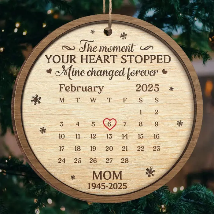 Custom-Made Wood Ornament - I’ll Hold You In My Heart Forever