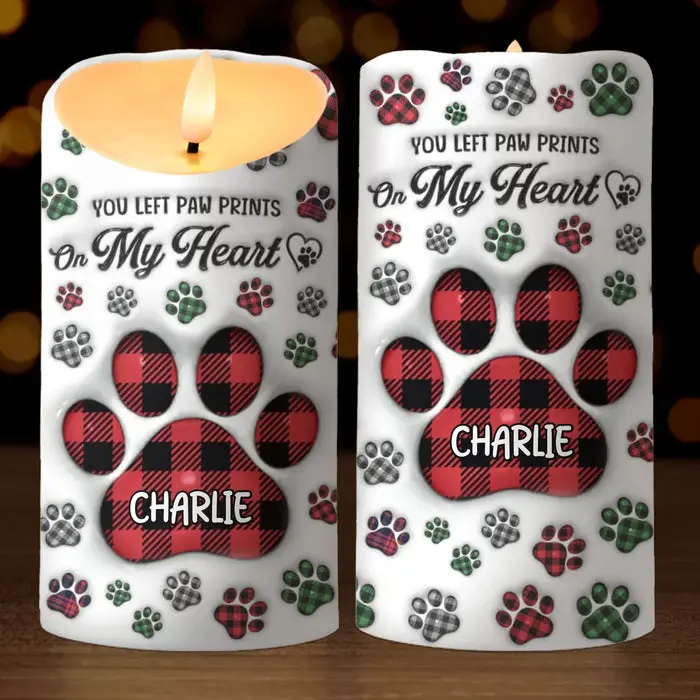 Custom-Made You Left Paw Prints On My Heart - Sympathy Gift, Christmas Gift For Pet Owners, Pet Lovers - Image 2