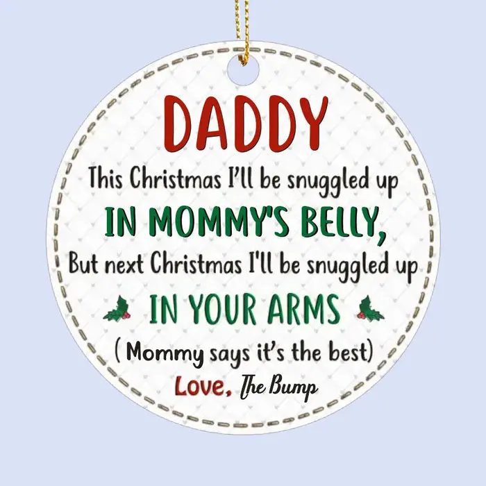 Tailored This Christmas I’ll Be Snuggled Up In Mommy’s Belly | Christmas Gift For Family Members, Baby Kids, Newborn Baby - Image 2