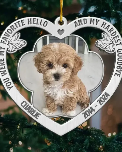 Personalized Photo Gone To Heaven, Forever In Our HeartsMetal Custom Shaped - Sympathy Gift, Christmas Gift For Pet Owners, Pet Lovers