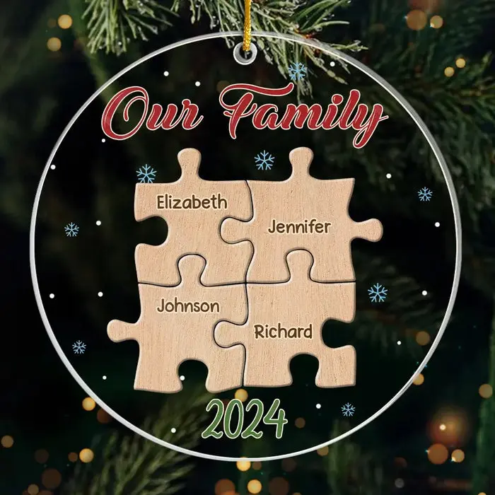 Tailored Love Makes A Family Complete ~ Acrylic Custom Shaped - Christmas Gift For Family Members