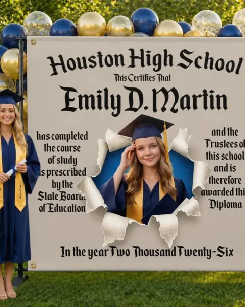 Tailored Photo Graduation Backdrop ~ Made It And Just Getting Started