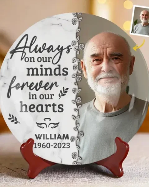 Personalized Photo Their Memory Lives On In Us - Sympathy Gift For Family Members