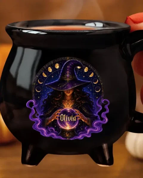 Made-to-Order Witchy 12oz Ceramic Cauldron Coffee Mug | Witch’s Favorite Brew