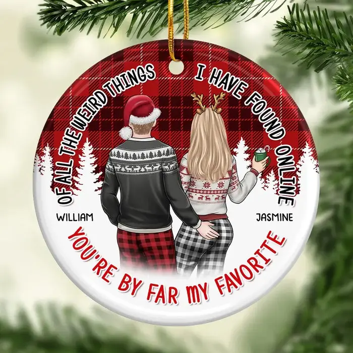 Custom-Made This Christmas, You're My Perfect Present ~ Ceramic Round Shaped - Christmas Gift For Husband Wife, Anniversary