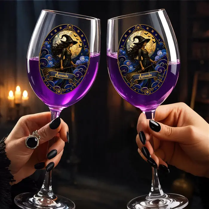 Bespoke Witchy Stemmed Wine Glass ~ My Daily Witchy Ritual