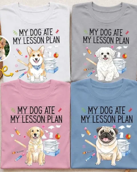 Custom-Made Photo T-shirt, Premium T-shirt, Hoodie - Teaching With Pups