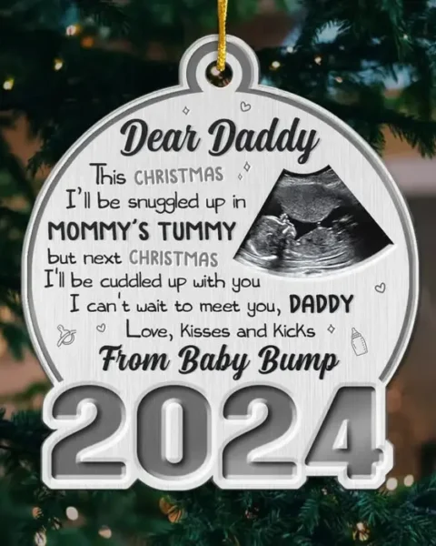 Made-to-Order Photo Words Can Not Express The Joy Of New Life - Metal Custom Shaped - Christmas Gift For Baby Kids, Newborn Baby