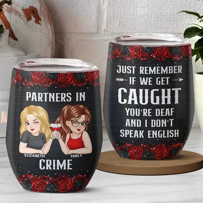 Tailored Partners In Crime - Christmas Gift For Best Friends, BFF, Sisters
