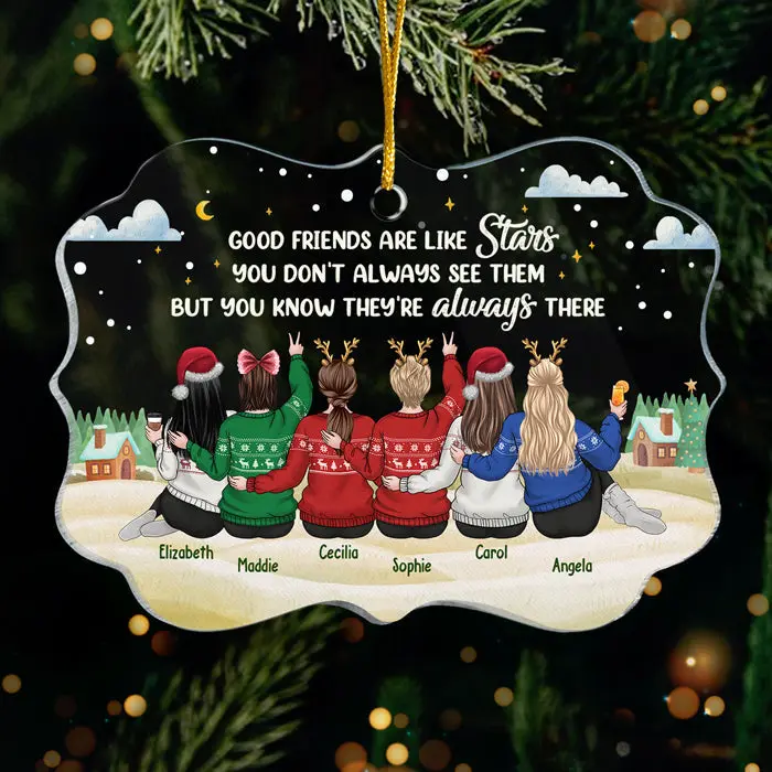 Personalized Good Friends Are Like Stars | Gift For Bestie, Best Friend, Sister, Birthday Gift For Bestie And Friend, Christmas Gift