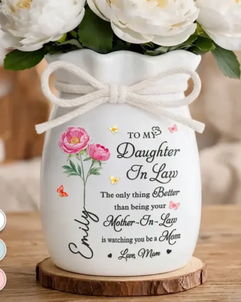 Tailored Flower Vase With Ribbon | You Are Truly Loved