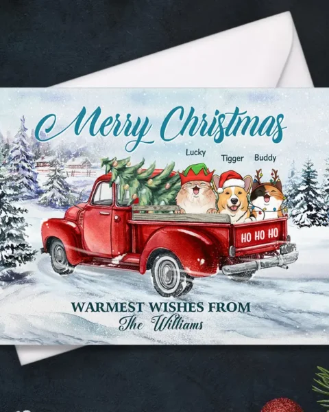 Custom-Made Warmest Wishes From Family | Gift For Pet Lovers, Christmas Gift