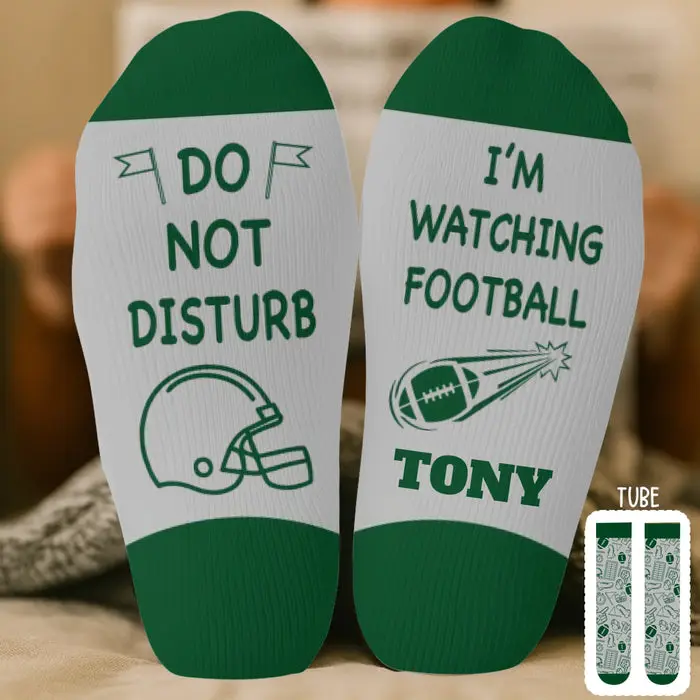 Tailored Football Crew Socks - Kickoff Is My Therapy - Image 2