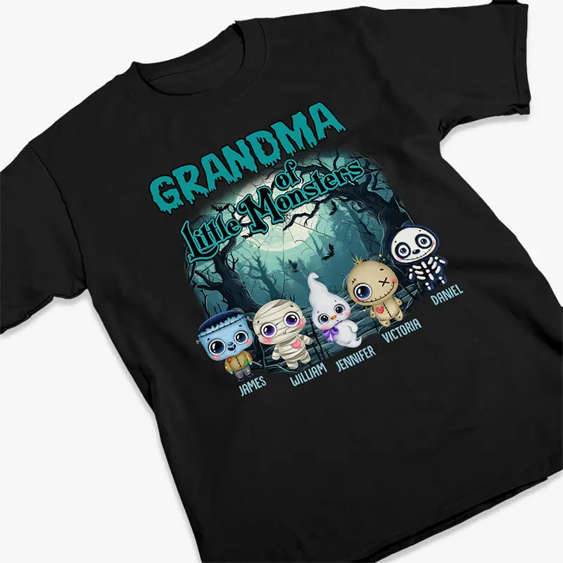 Tailored Nana Of Little Monsters - Halloween Gift, Gift For Grandma, Grandpa - Image 2