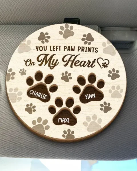 Personalized You Left Paw Prints On My Heart | Sympathy Gift For Pet Owners, Pet Lovers