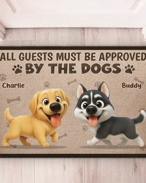 Custom-Made Home Decor Decorative Mat | Fur Bosses Live Here