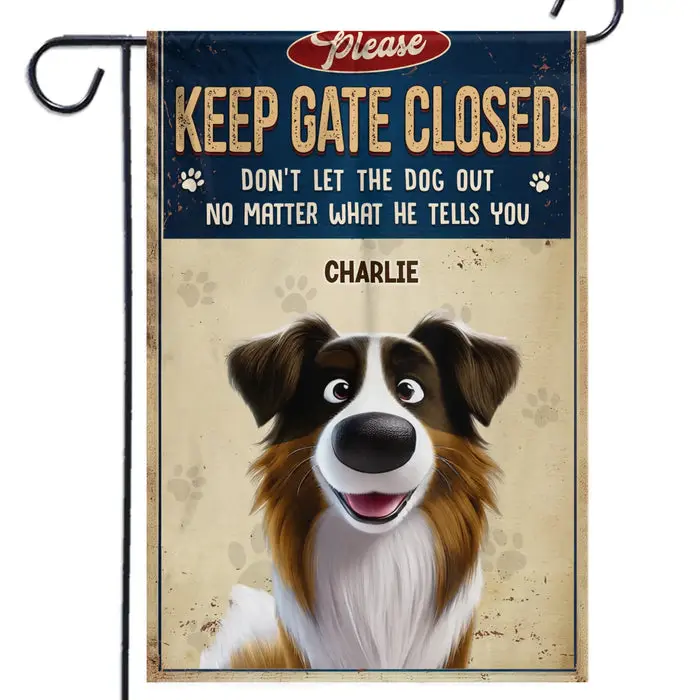 Made-to-Order Closed Gates, Happy TailsGift For Pet Owners, Pet Lovers - Image 2