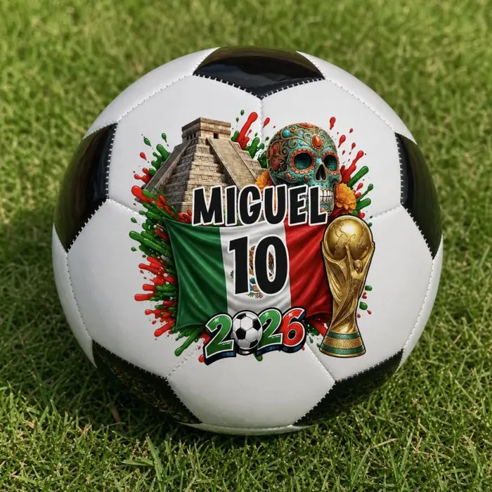 Tailored World Football Soccer Ball | My Lucky Number, My Nation