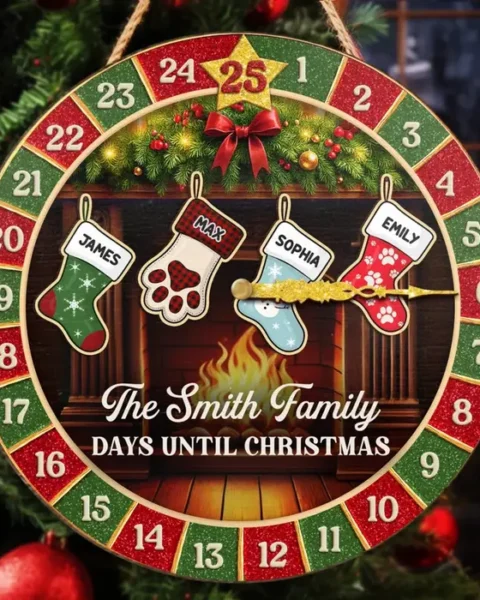 Custom-Made Wooden Countdown Calendar | Warm Hearts Gather At Christmas