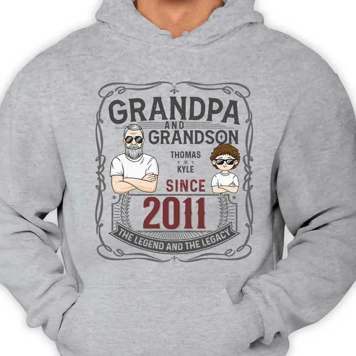 Tailored Grandpa And Grandson The Legend And The Legacy - Gift For Grandpa, Grandparents - Image 2