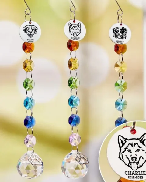 Made-to-Order Crystal Suncatcher With Charm | Forever Loved, Never Forgotten