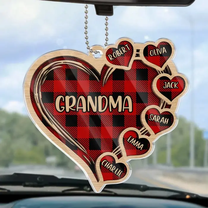 Personalized A Grandmother’s Heart Is A Home Where Love Never Fades ~ Acrylic Custom Shaped - Gift For Mom, Grandma