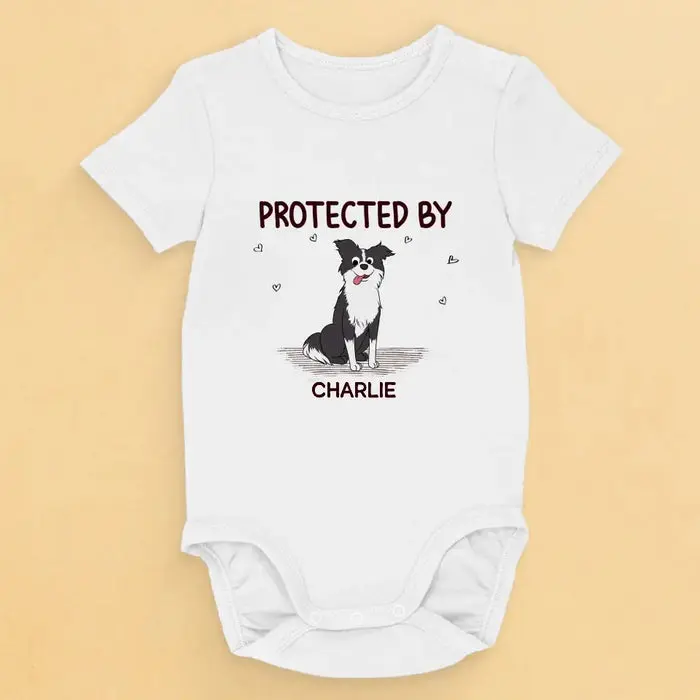 Tailored Protected By Friendly Army | Baby Shower Gift, Gift For Pet Owners, Pet Lovers - Image 2