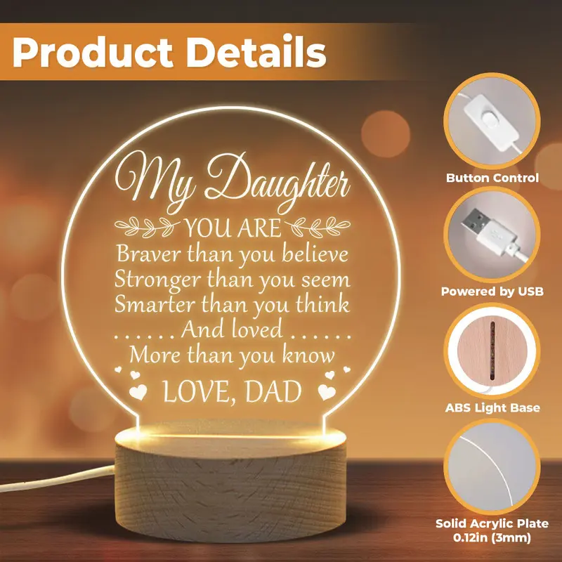 Tailored You're Braver Than You Believe - To My Daughter, Gift For Daughter, Daughter Gift From Dad, Birthday Gift For Daughter, Christmas Gift - Image 2