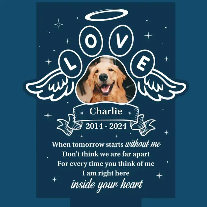 Custom-Made Photo I Am Right Here Inside Your HeartSympathy Gift For Pet Owners, Pet Lovers - Image 2