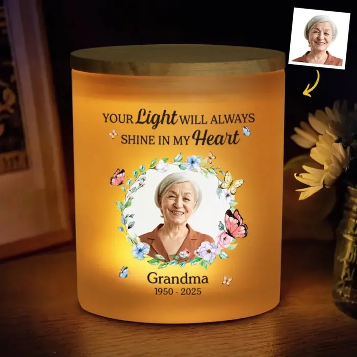 Tailored Photo Your Light Will Always Shine | Sympathy Gift For Family Members