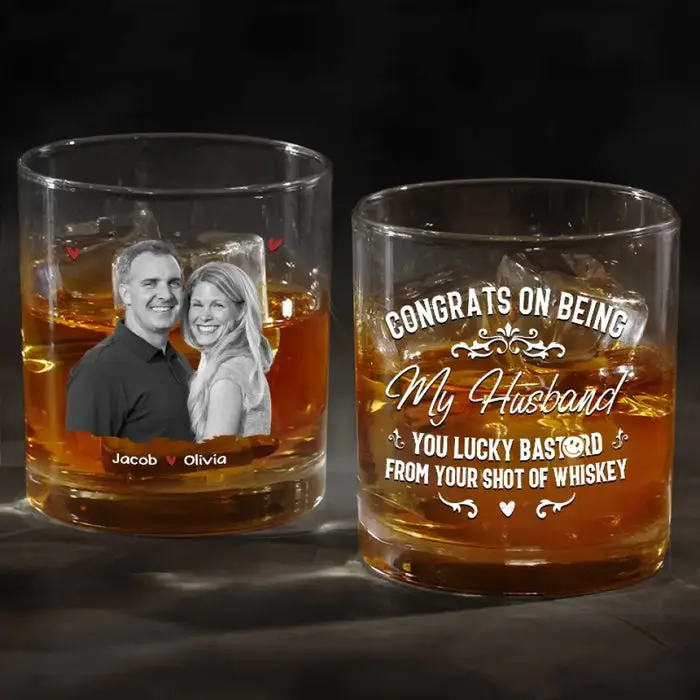 Personalized Photo Congrats On Being My Husband - Gift For Husband Wife, Anniversary