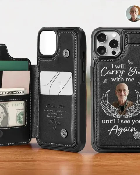 Tailored Photo Leather Flip Wallet Phone CaseI’ll See You In My Dreams Until Then