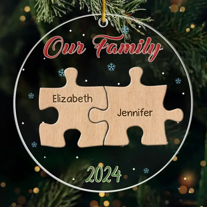 Tailored Love Makes A Family Complete ~ Acrylic Custom Shaped - Christmas Gift For Family Members - Image 2