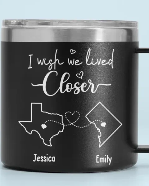 Personalized Separation Doesn't Take Away From Friendship, But I Wish We Lived Closer ~ Gift For Best Friends, BFF, Sisters