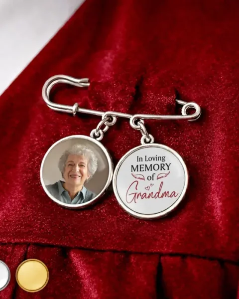 Personalized Lapel Pin With Photo Charms ~ We're Always With You