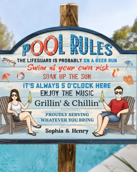 Tailored Home Decor Wood Sign ~ Couples Who Swim Together, Stay Together